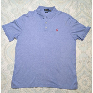 Polo Ralph Lauren Men's Blue Short Sleeve Cotton Polo Collard Sz large